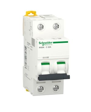 A9K24232 | Miniature circuit-breaker, Acti9 iK60N, 2P, 32 A, C curve, 6000 A (IEC 60898-1)