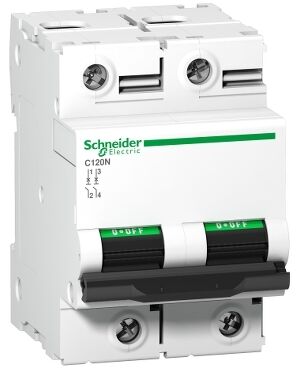 A9N18363 | Miniature circuit-breaker, Acti9 C120N, 2P, 125 A, C curve, 10000 A (IEC 60898-1), 10 kA (IEC 60947-2)