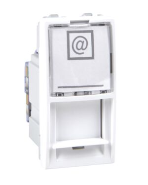 MGU3.414.18 | Unica – 1 RJ45 socket (S-One) – 1 m – Cat.6, UTP – white