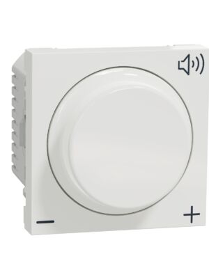 NU360218 | Volume control, New Unica, 12V, 2 modules, white