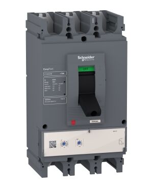 LV563510. | circuit breaker EasyPact CVS630N, 50 kA at 415 VAC, 630 A rating ETS 2.3 electronic trip unit, 3P 3d