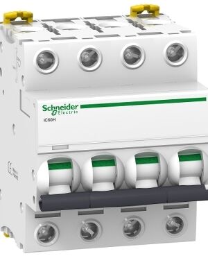 A9F87463 | Miniature circuit-breaker, Acti9 iC60H, 4P, 63 A, C curve, 10000 A (IEC 60898-1), 15 kA (IEC 60947-2)