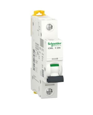 A9F94125 | Miniature circuit-breaker, Acti9 iC60L, 1P, 25 A, C curve, 15000 A (IEC 60898-1), 25 kA (IEC 60947-2)
