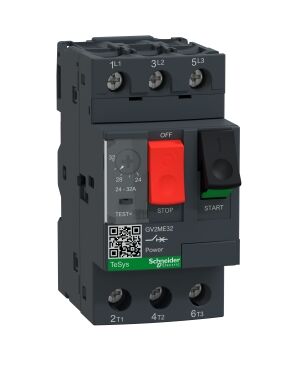 GV2ME32 | Motor circuit breaker, TeSys GV2, 3P, 24-32 A, thermal magnetic, screw clamp terminals