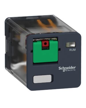 RUMC21B7 | universal plug in relay, Harmony Electromechanical Relays, 10A, 2CO, lockable test but to n, 24V AC