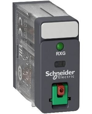 RXG22P7 | interface plug in relay, Harmony Electromechanical Relays, 5A, 2CO, with LED, lockable test but to n, 230V AC