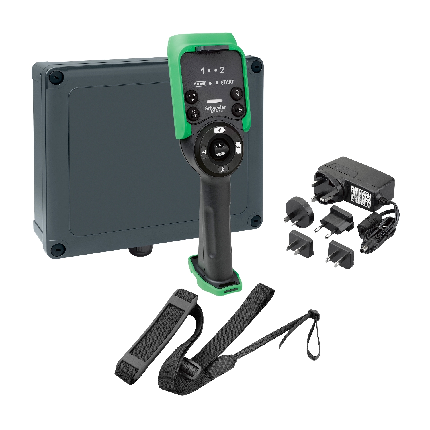 XARSK8L12W | Wireless remote control system comprising 1 XARS8L12W + 1 charger + 1 shoulder belt + 1 cable USB/RJ45 + 1 config Software 5 xarsk8l12w-schneider-electric.jpg