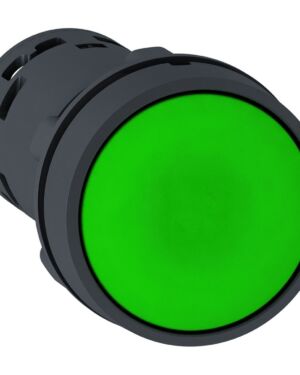 XB7NA31 | Monolithic push button, plastic, green, Ø22, spring return, unmarked, 1 NO