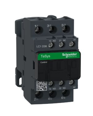 LC1D38Q7 | TeSys D contactor – 3P(3 NO) – AC-3 – <= 440 V 38 A - 380 V AC 50/60 Hz coil