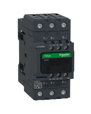 LC1D50AM7 | TeSys D contactor – 3P(3 NO) – AC-3 – <= 440 V 50 A - 220 V AC 50/60 Hz coil