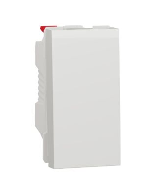 NU310118 | Switch, New Unica, 1-pole 1-way, 10AX, 1 module, screwless terminals, untreated, IP4X, white
