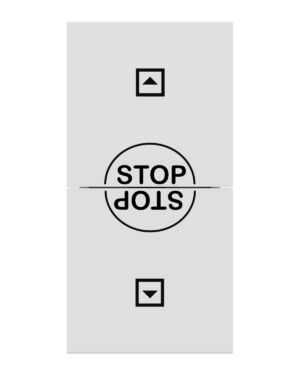 NU310818SC | Roller blind pushbutton switch, New Unica, 10 AX, 250 V, AC, 1 module, white