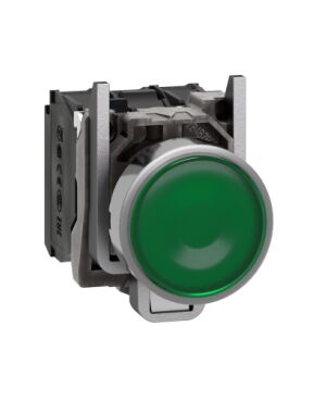 XB4BW33G5 | Green flush complete illum pushbutton Ø22 spring return 1NO+1NC 110…120V