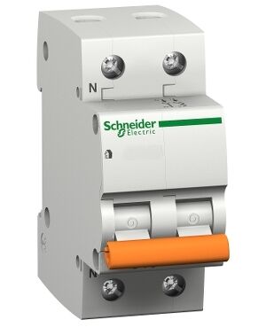 Schneider 12497 | Miniature circuit breaker (MCB), Domae, 2P, 25A, C curve, 4500A (IEC/EN 60898-1)
