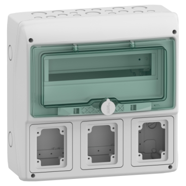 Schneider 13180 | Kaedra - for power outlet - 3 openings - 1 x 12 modules - 340 x 335 mm 5 13180_Image_web.jpg