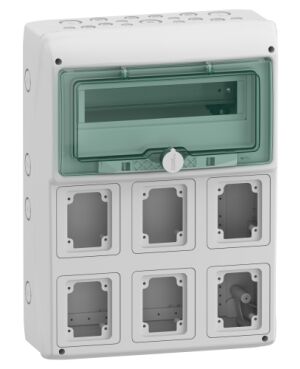 Schneider 13181 | Kaedra – for power outlet – 6 openings – 1 x 12 modules