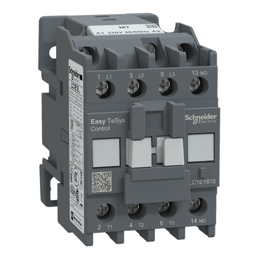 Schneider LC1E1810M7 | Contactor,Easy TeSys Control,LC1E,3P(3NO),AC-3,<=440V,18A,220V AC coil,50/60Hz,1NO auxiliary contact 6 15-3-1.jpg