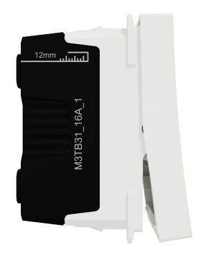 Schneider M3TB31_BP_1M | Doorbell Switch, Miluz E, 10A, 250V, 1 module, White