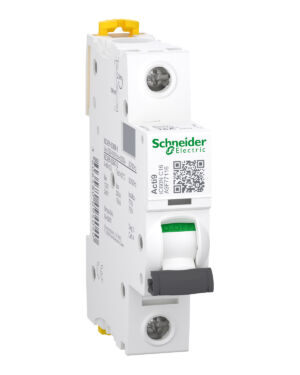 Schneider A9F77116 | Miniature circuit-breaker, Acti9 iC60N, 1P, 16 A, C curve, 6000 A (IEC 60898-1), 10 kA (IEC 60947-2)
