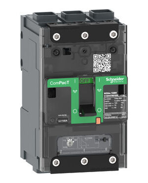 Schneider C11N3TM032L | circuit breaker ComPacT NSXm N (50 kA at 415 VAC), 3P 3d, 32 A rating TMD trip unit, EverLink connectors