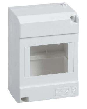 Schneider 10206 | Micro Pragma surface enclosure – IP30 – 1x4modules – reversible transparent door