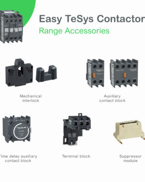 Schneider LC1E1201M7 |  Contactor,Easy TeSys Control,LC1E,3P(3NO),AC-3/AC-3e,<=440V,12A,220V AC coil,50/60Hz,1NC auxiliary contact