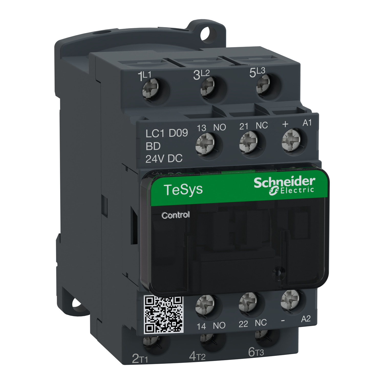 Schneider LC1D09BD | TeSys D contactor - 3P(3 NO) - AC-3 - <= 440 V 9 A - 24 V DC coil 5 LC1D09BD_Image_1500.jpg