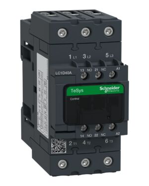 Schneider LC1D40AB7  | TeSys D contactor – 3P(3 NO) – AC-3 – <= 440 V 40 A – 24 V AC 50/60 Hz coil