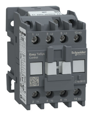 Schneider LC1E0910M7 | Contactor,Easy TeSys Control,LC1E,3P(3NO),AC-3,<=440V,9A,220V AC coil,50/60Hz,1NO 