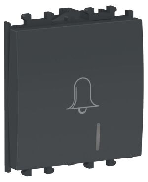 Schneider LMR1432003 | Easy Styl, push-button, for bell switch, 2 modules, black