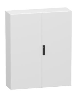 Schneider NSYCRN1210300D | Double plain steel door, Spacial CRN, without mounting plate, 1200x1000x300mm, IP55, IK10, RAL7035