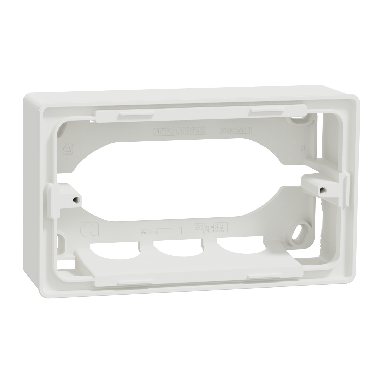 Schneider NU810418 | Surface box, New Unica, 4 modules, 4 knock outs holes, white 5 NU810418_IOP-def_SE_CL_1500.jpg
