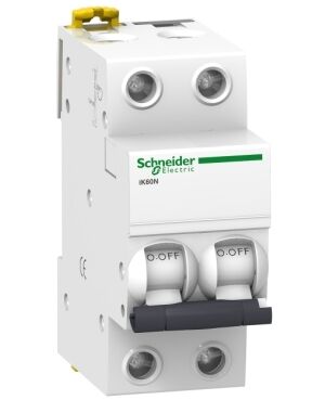 Schneider A9K24206 | Miniature circuit-breaker, Acti9 iK60N, 2P, 6 A, C curve, 6000 A (IEC 60898-1)