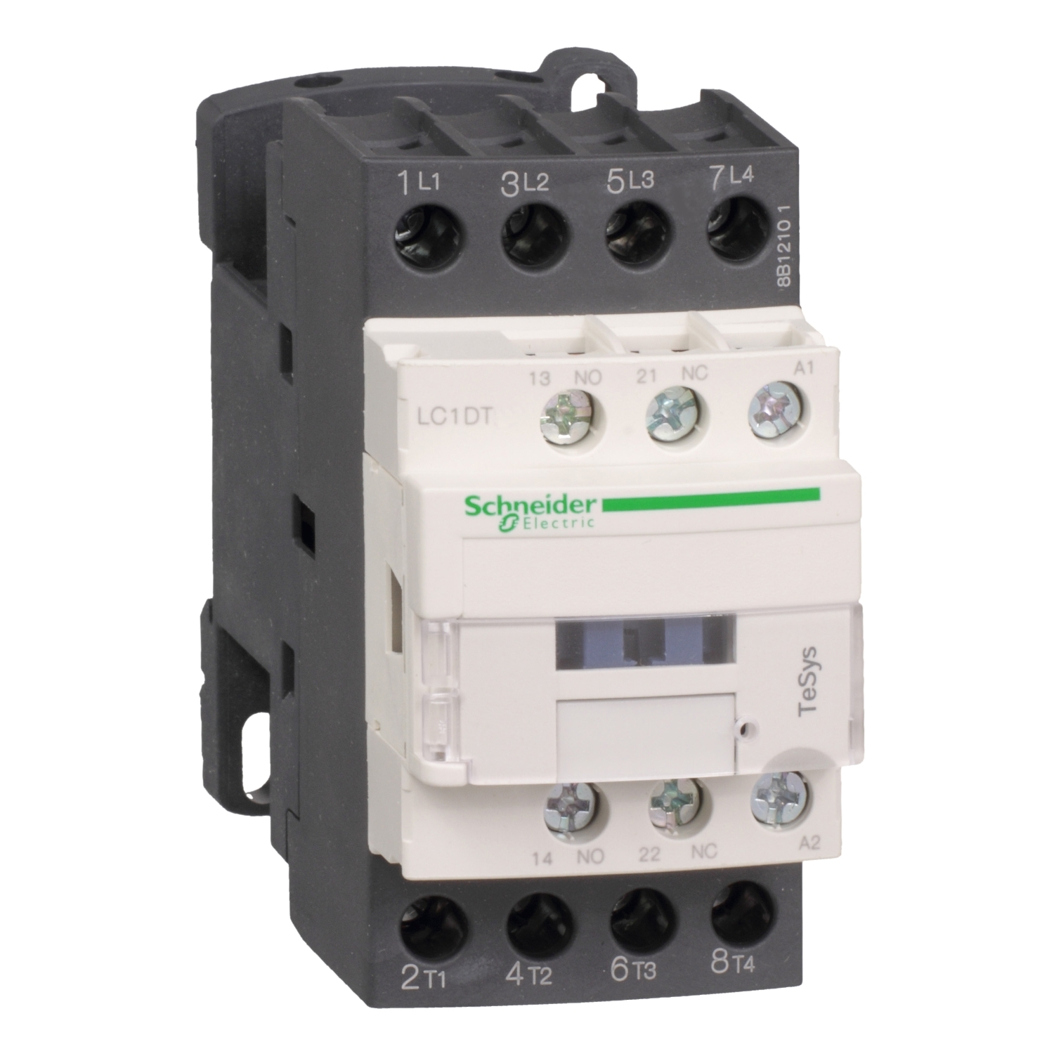 Schneider LC1DT32Q7 |Contactor, TeSys Deca, 4P(4 NO), AC-1, <=440V, 32A, 380V AC 50/60Hz coil, screw clamp terminal 5 PB108318_1500-1.jpg
