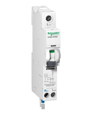 Schneider A9D11820 | iC60H – earth leakage circuit breaker – 1P + N – C curve – 20 A – 30 mA – 240 V