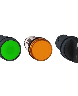 Schneider XB7EW3561 | yellow illuminated pushbutton + 22 spring return – 250 V – 1NO