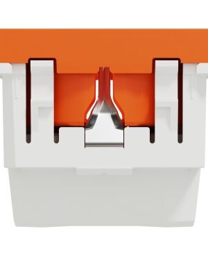Schneider NU303761 | Socket-outlet, New Unica, 2P+E, 16A, Schuko, with shutter, antibacterial, orange