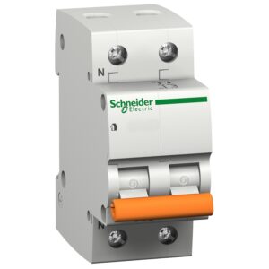 Schneider 12496 | Miniature circuit breaker (MCB), Domae, 2P, 20A, C curve, 4500A (IEC/EN 60898-1)