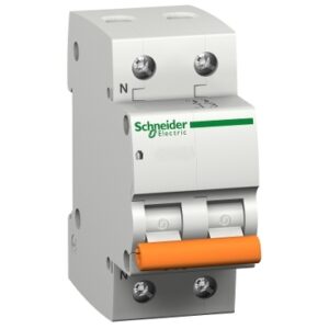 Schneider 12497 | Miniature circuit breaker (MCB), Domae, 2P, 25A, C curve, 4500A (IEC/EN 60898-1)