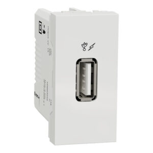 Schneider NU342818 | New Unica - USB charger 1 A - 1 module - type A - white