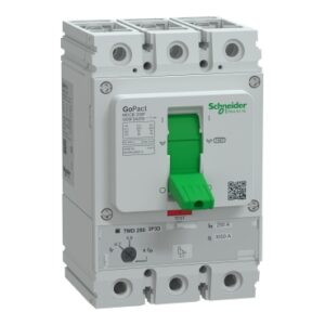 Schneider G25F3A250 | Circuit breaker, GoPact MCCB 250, 3 poles, 36kA at 415VAC, 250A rating, TMD trip unit, adjustable thermal protection