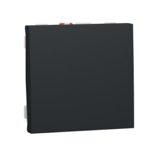 Schneider NU320654 | Push-button, New Unica, + NO push-button, 10A, 2 modules, screwless terminals, painted, IP4X, anthracite