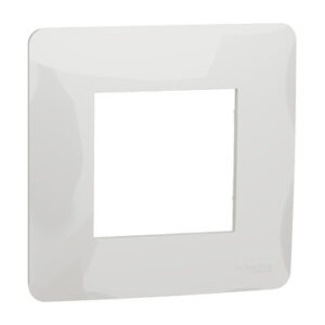 Schneider NU200218 | Cover frame, New Unica, 1 gang, 2 modules, white