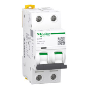 Schneider A9F77210 | Miniature circuit-breaker, Acti9 iC60N, 2P, 10 A, C curve, 6000 A (IEC 60898-1), 10 kA (IEC 60947-2)