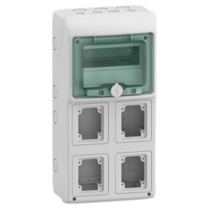 Schneider 13179 | Kaedra - for power outlet - 4 openings - 1 x 8 modules