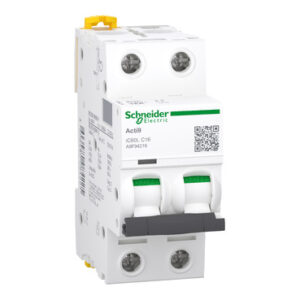 Schneider A9F94216 | Miniature circuit-breaker, Acti9 iC60L, 2P, 16 A, C curve, 15000 A (IEC 60898-1), 25 kA (IEC 60947-2)