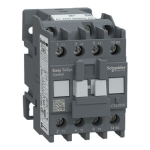 Schneider LC1E1810M7 | Contactor,Easy TeSys Control,LC1E,3P(3NO),AC-3,<=440V,18A,220V AC coil,50/60Hz,1NO auxiliary contact