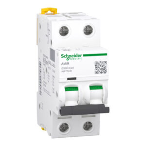 Schneider A9F77240 | Miniature circuit-breaker, Acti9 iC60N, 2P, 40 A, C curve, 6000 A (IEC 60898-1), 10 kA (IEC 60947-2)