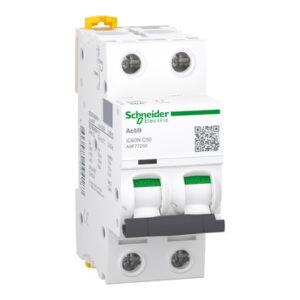 Schneider A9F77250 | Miniature circuit-breaker, Acti9 iC60N, 2P, 50 A, C curve, 6000 A (IEC 60898-1), 10 kA (IEC 60947-2)