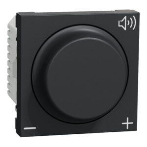 Schneider NU360254 | Volume controller, New Unica, 12V, 2 modules, anthracite